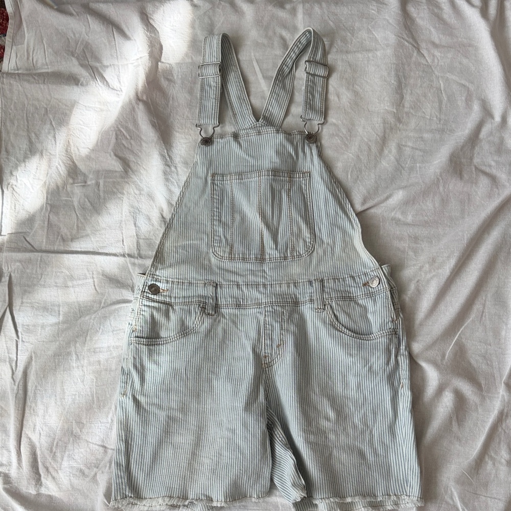 Levi's Light Blue Striped Overalls